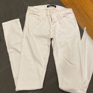 White Straight Leg Skinny Jeans